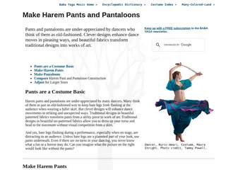 Making Harem Pants and Pantaloons