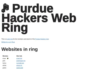 Purdue Hackers Webring