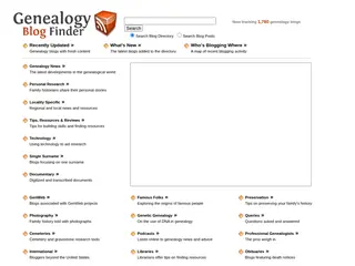 Genealogy Blog Finder