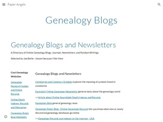 Paper Angels - Genealogy Blogs