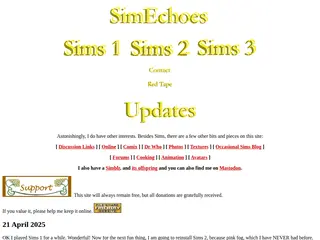 SimEchoes Updates