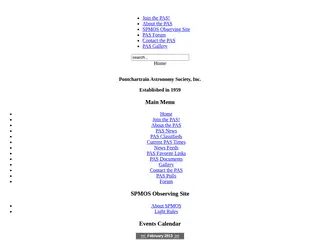 Welcome to the Pontchartrain Astronomy Society