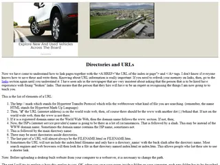 Directories and URLs