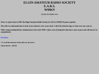 The Elgin Amateur Radio Society - Home Page
