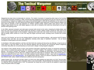 THE TACTICAL WARGAMER