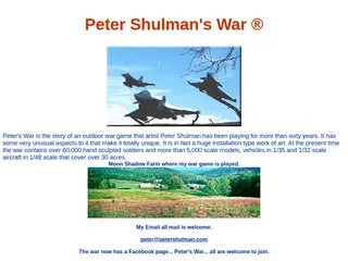 PETER SHULMAN'S WAR - Peters war