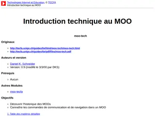 Introduction technique au MOO