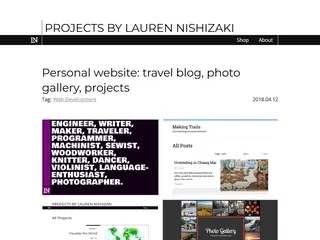 Personal website: travel blog, photo gallery, projects
