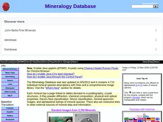 Mineralogy Database