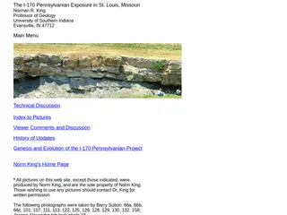 Main menu, I-170 Pennsylvanian exposure (Altamont Formation)