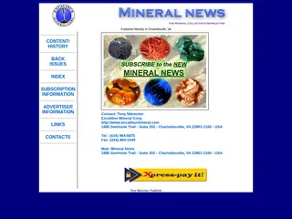 MINERAL NEWS - THE MINERAL COLLECTOR'S NEWSLETTER