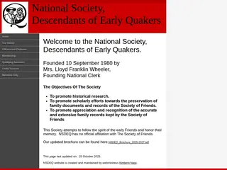 Descendants of Early Quakers