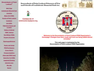 Descendants of Point Lookout Prisoners of War and Friends of Confederate Memorial Park Inc.