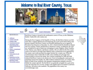 Red River County, Texas Genealogy and Family History Resources