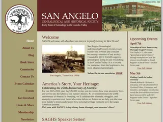 Welcome to San Angelo Genealogical & Historical Society website!