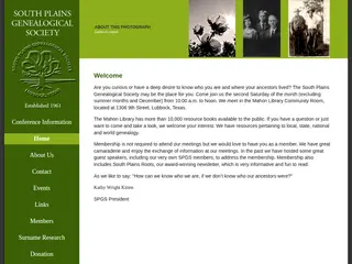 Welcome to the South Plains Genealogical Society