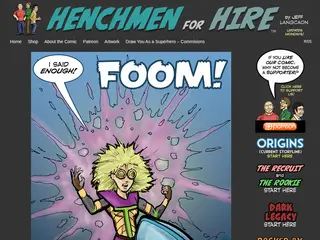 Henchmen for Hire - a webcomic in a world of Superheroes and Supervillains by Jeff Langcaon