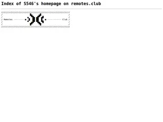Index of S546's homepage on remotes.club