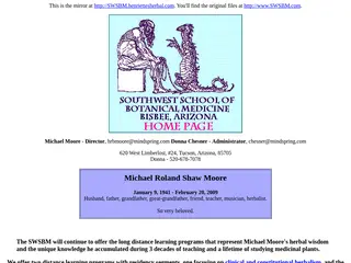 Michael Moore - SW School of Botanical Medicine Home Page