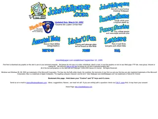 JokeWallpaper.com - Funny desktop wallpaper plus assorted humor - PostCards, ScreenSavers, Start Screens, Themes