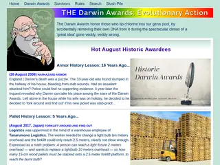 Darwin Awards: Evolutionary Action