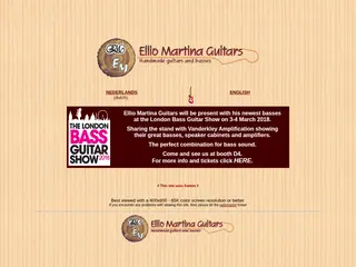 ELLIO MARTINA GUITARS - Handmade basses and guitars.