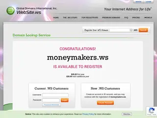 WEBSITE.WS - Your Internet Address For Life™