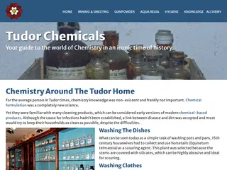 Chemistry Around The Tudor Home - Tudor Chemicals