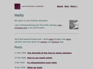 Lars-Christian's website — Inverse vandalism