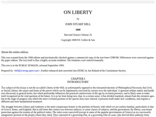 John Stuart Mill: On Liberty