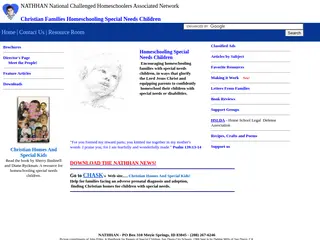 Homeschooling special needs children