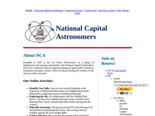 National Capital Astronomers, Washington, D.C. Metro Area
