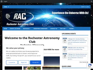 Rochester Astronomy Club – Rochester Astronomy Club, Rochester, Minnesota