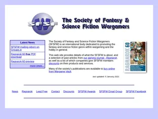 The Society of Fantasy & Science Fiction Wargamers - SFSFW