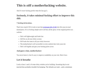 Better Motherfucking Website