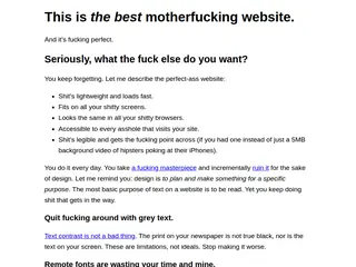 Best Motherfucking Website