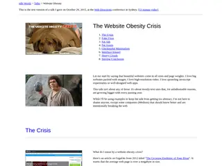 The Website Obesity Crisis