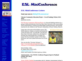 ESL Miniconference / Letters from Our Readers