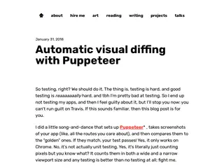 Automatic visual diffing with Puppeteer – Monica Dinculescu