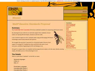 The Web Standards Project: Mission