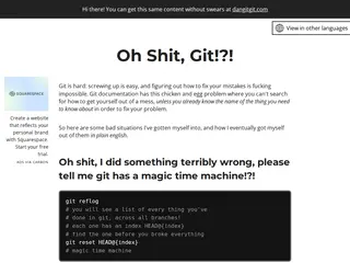 Oh Shit, Git!?!