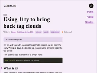 Ginger in blog format - Ginger.wtf