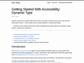 Getting Started With Accessibility: Dynamic Type | Bas’ Blog