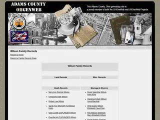 Adams County, Ohio GenWeb Project: Wilson