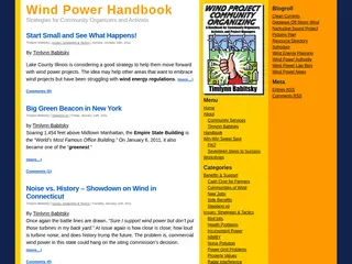 Wind Power Handbook