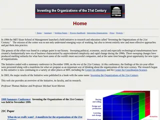 Home: Inventing the Organizations of the 21st Century