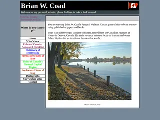 Brian Coad's Ichthyology Site