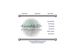 NannyMUD - an Internet Game and Community