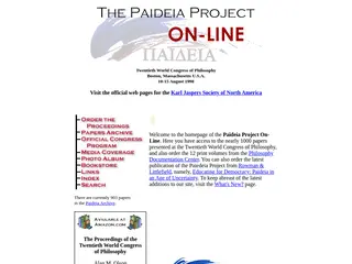 20th WCP: Paideia Project On-Line