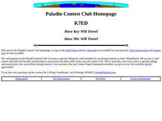 Paladin Contest Club Homepage